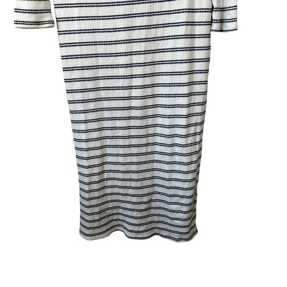 Go Couture New Striped Boat Neck Long Sleeve Sweater Maxi Dress White Navy S USA - Picture 7 of 10